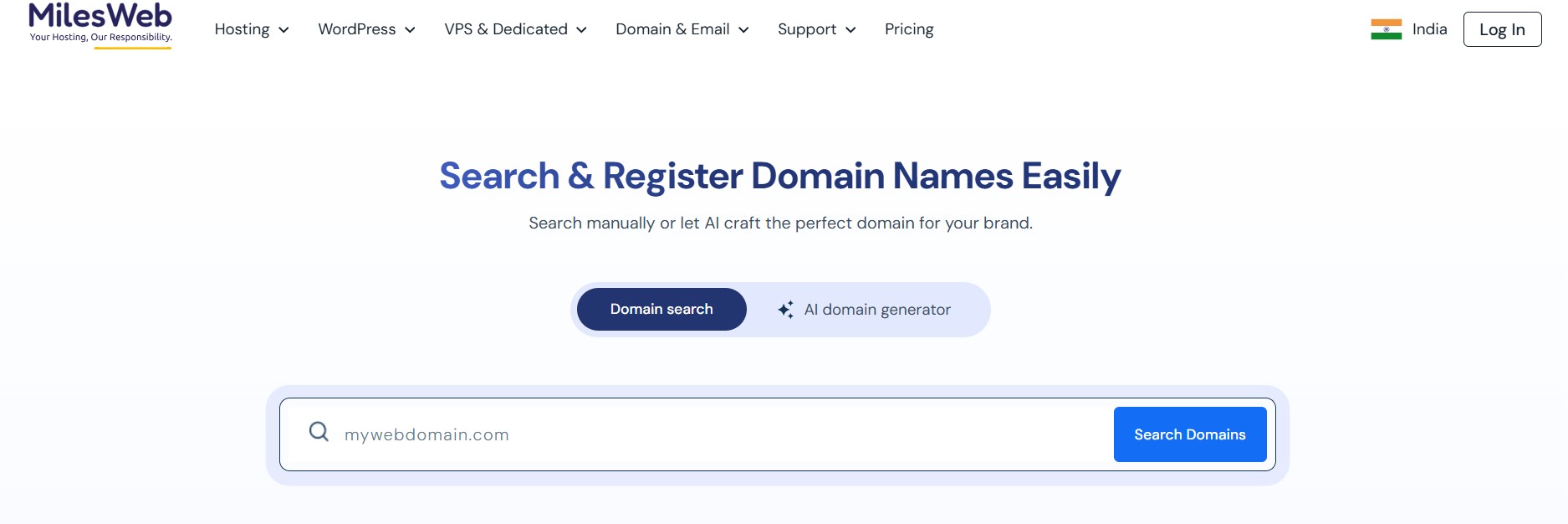 Milesweb domain provider