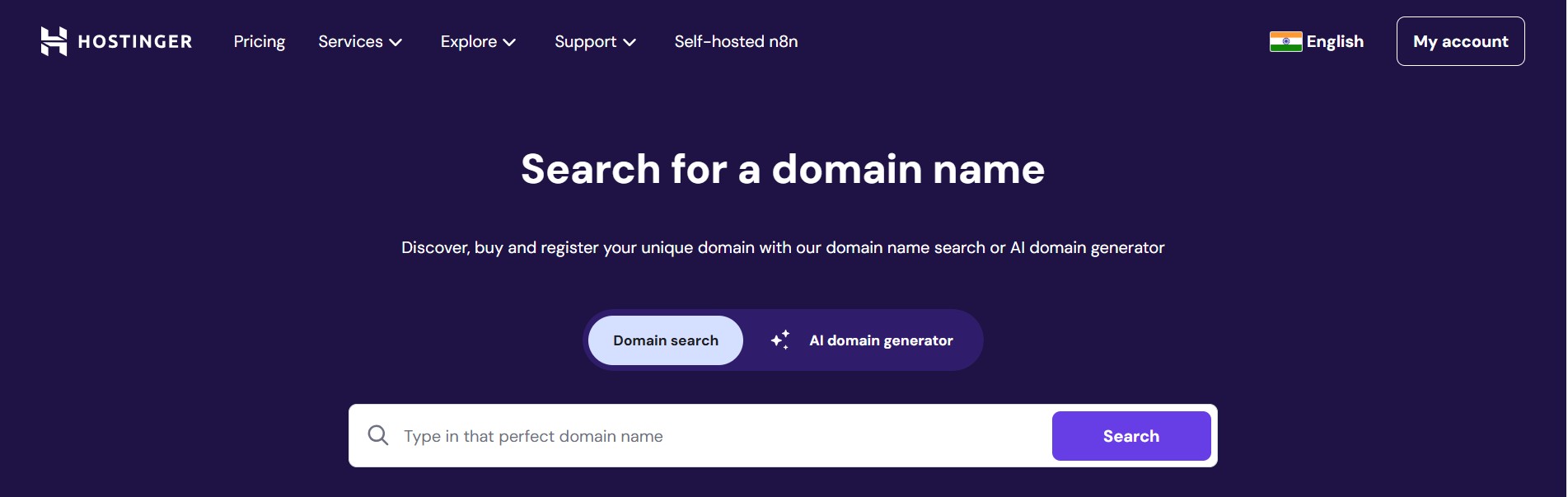 Hostinger domain provider