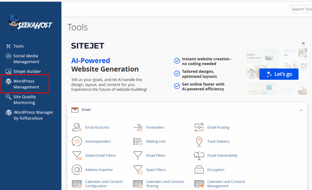 WordPress Management using WP Toolkit