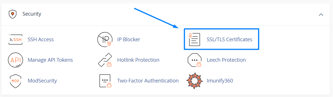SSLTLS Certificates - cpanel