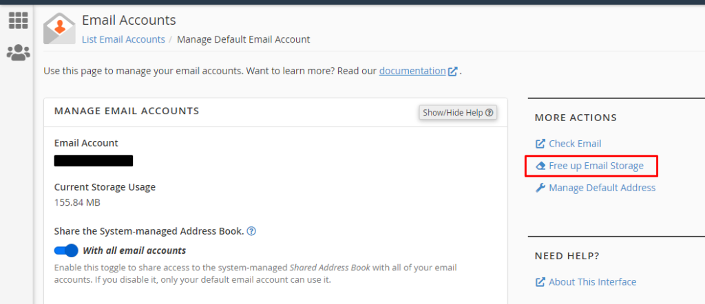 Free email storage