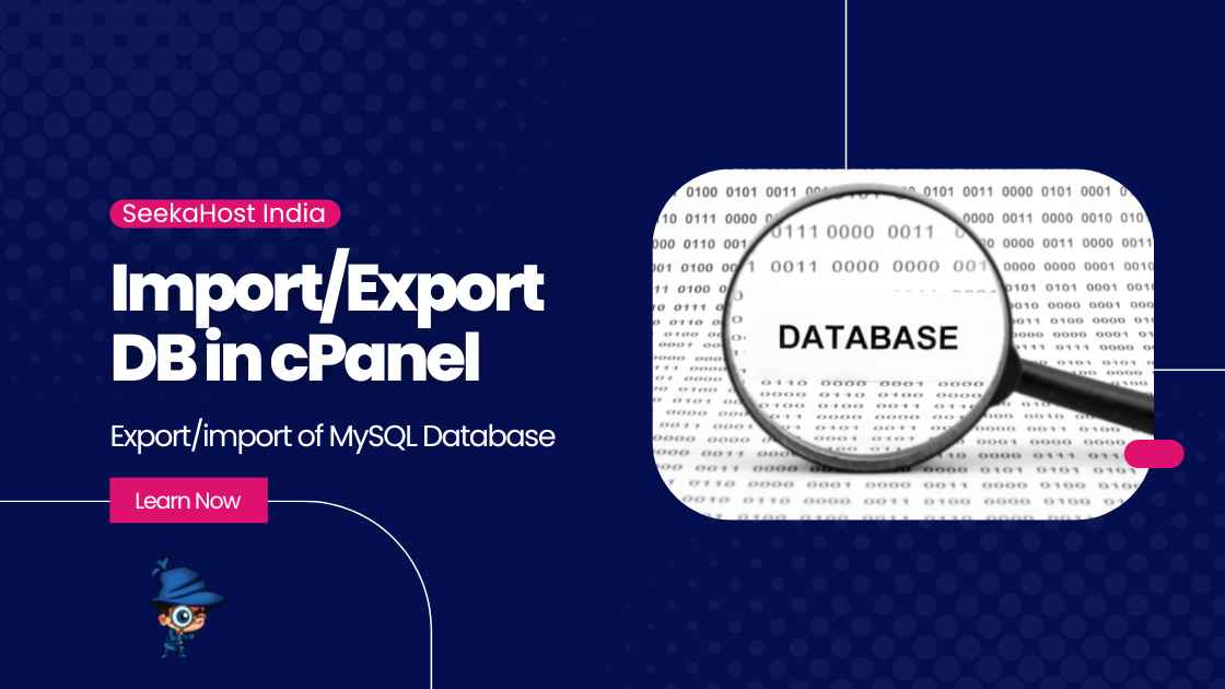Export Upload Database in PhpMyAdmin cPanel