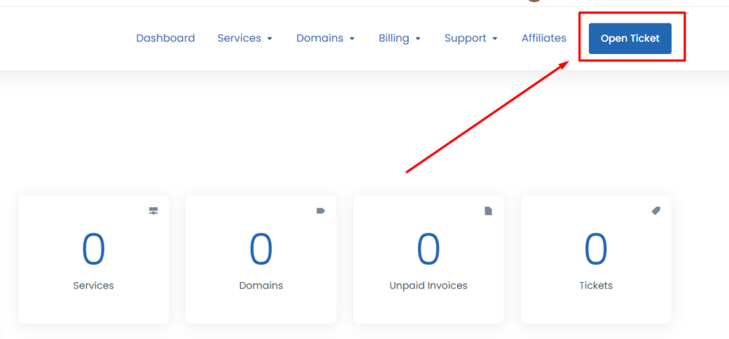 Open Ticket - Client Area