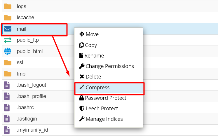 Compress Files option