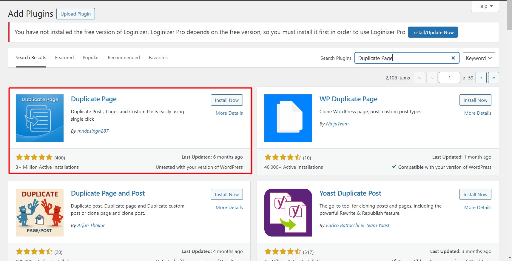 Duplicate Page Plugin