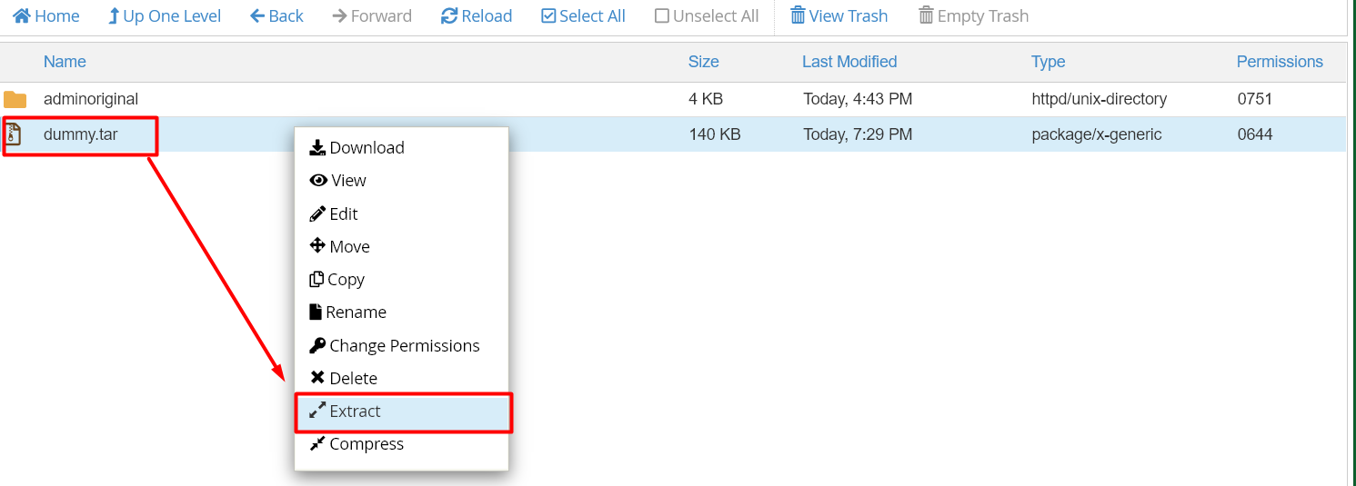 Extract option Single Email Account