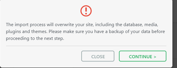 Confirm Overwrite files Migrate