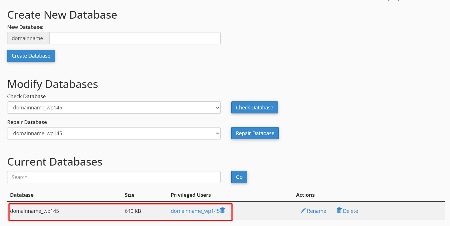 Current Database in Mysql