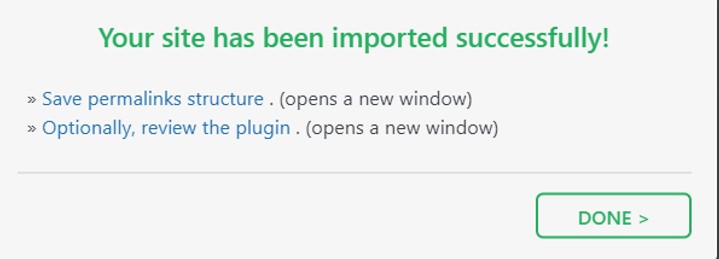 Successfully message