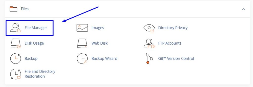 Click File manager