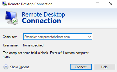 Click Show Options for an expanded view of the interface