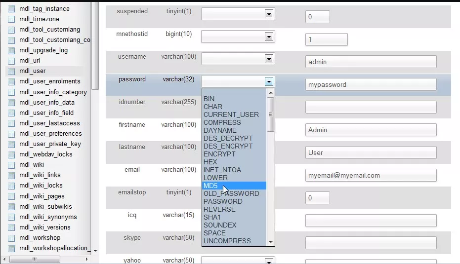WordPress password change