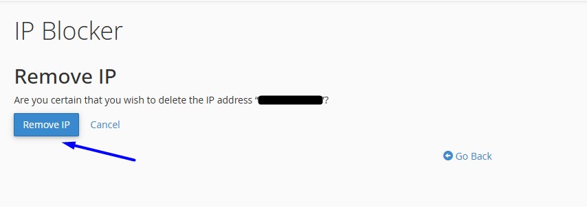 Click Remove IP option