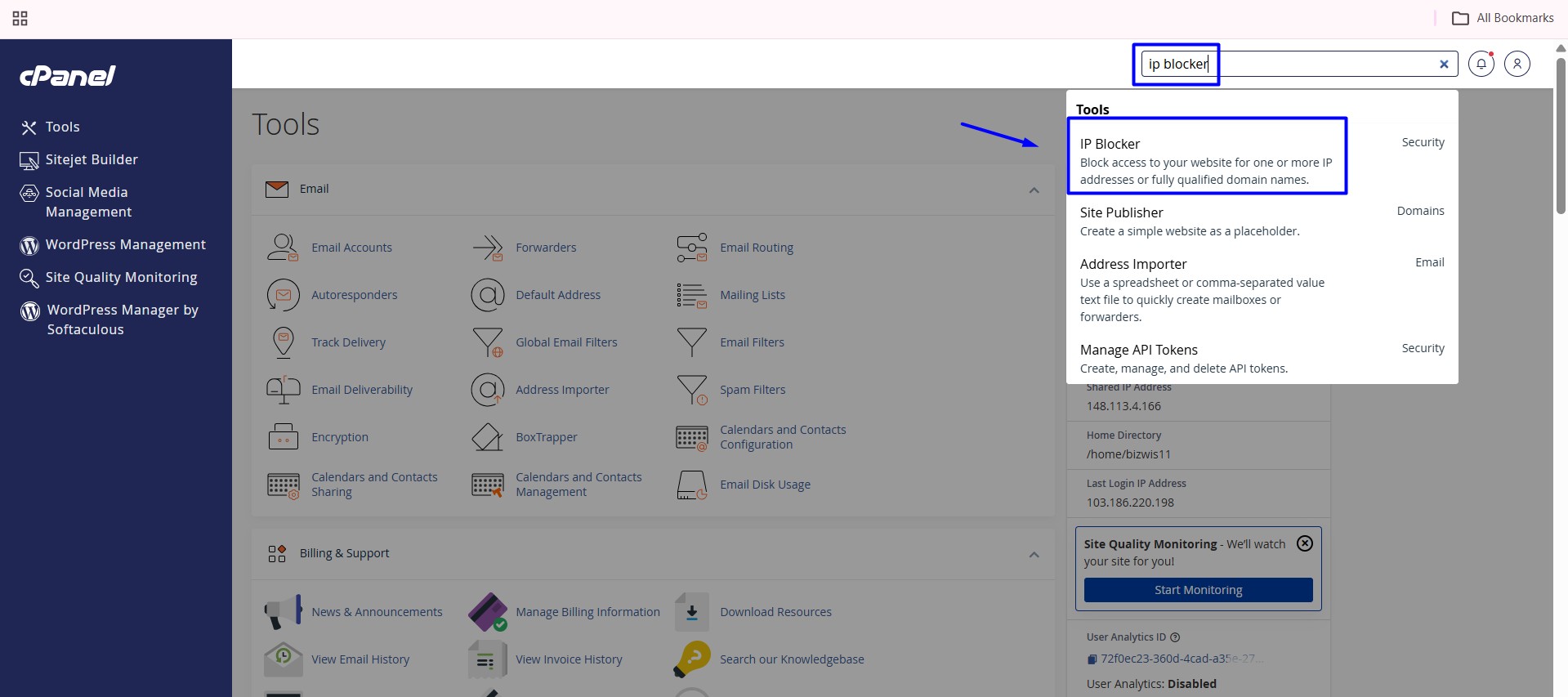 Search IP blocker