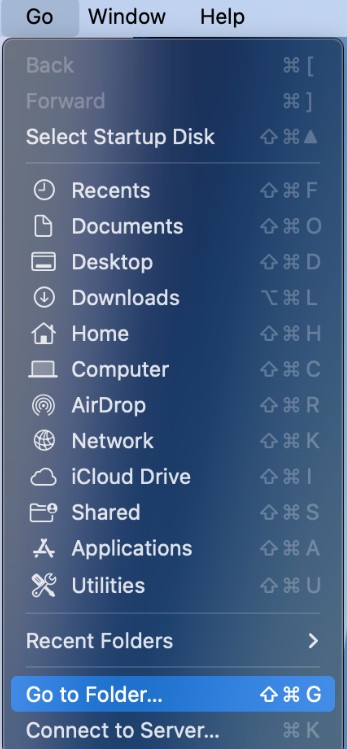 Go to Folder - Mac