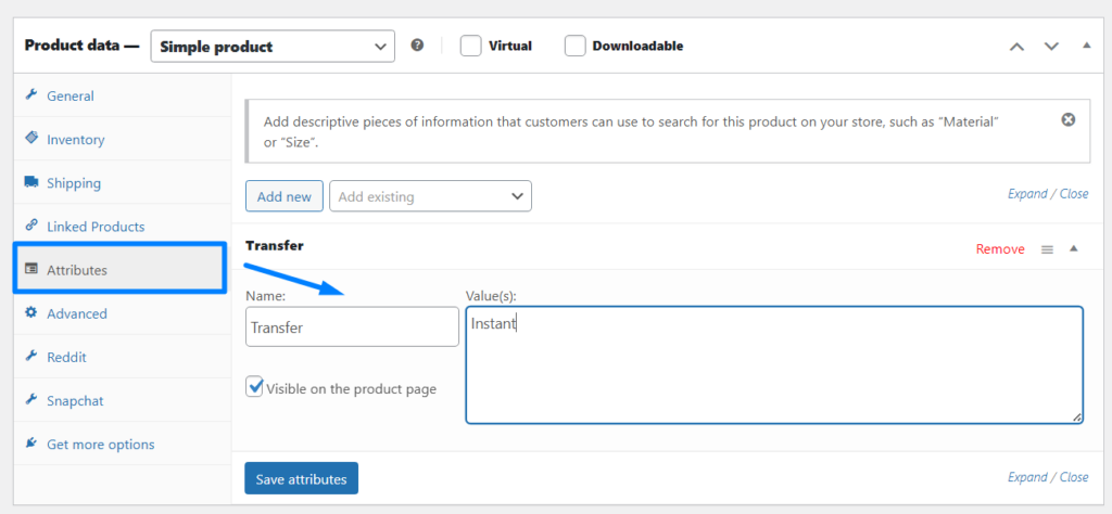 Attributes - WooCommerce