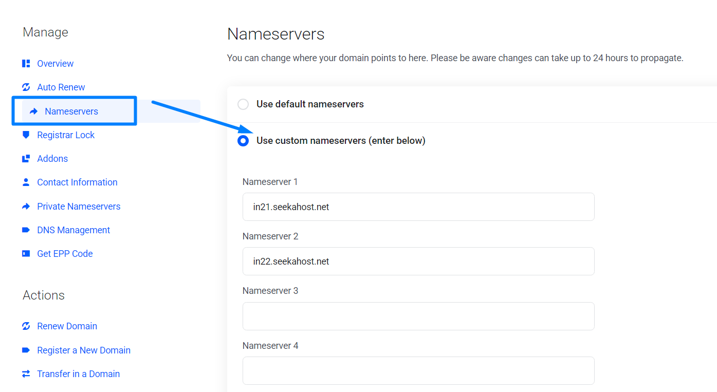 Nameserver Update