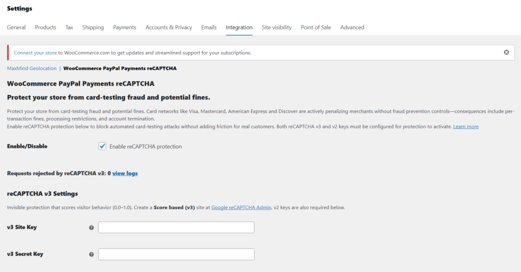 Paypal Recaptcha - WooCommerce