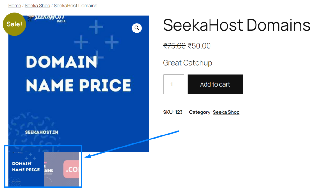 Product and Gallery Image - WooCommerce