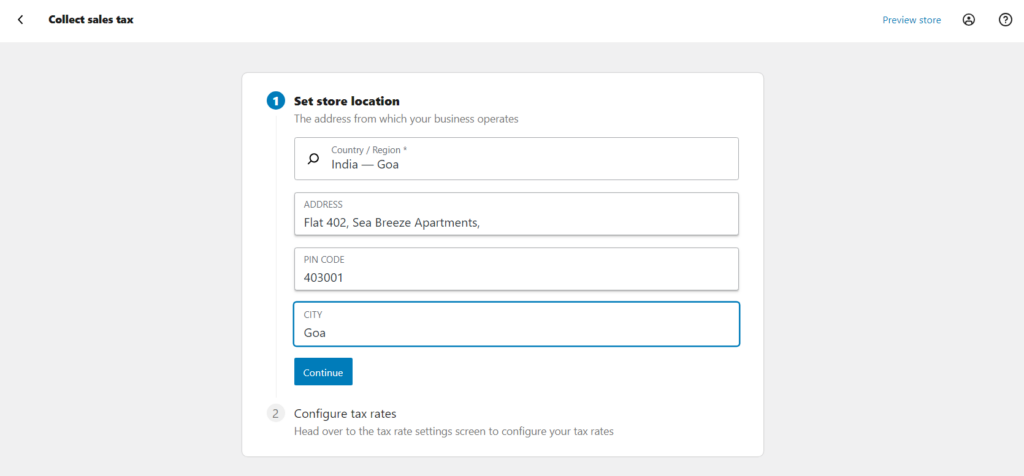 Set store location - WooCommerce