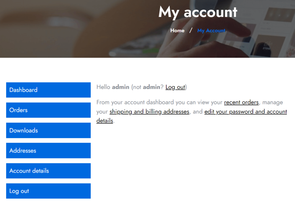WooCommerce Myaccount Shortcode