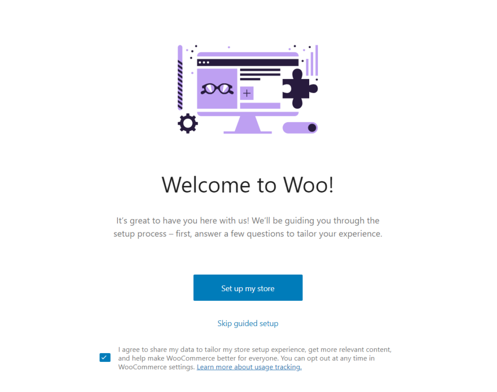 set up my store - WooCommerce