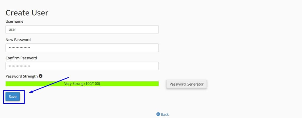 Create User for directory privacy