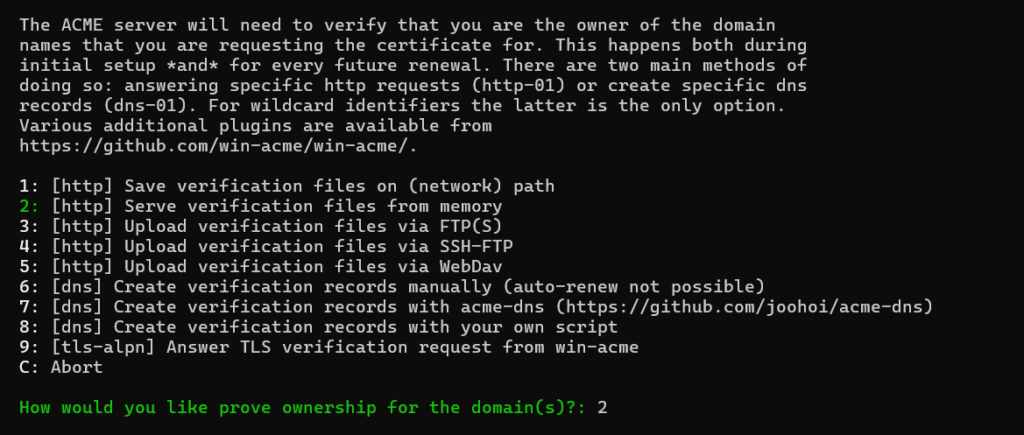 SSL Verification type