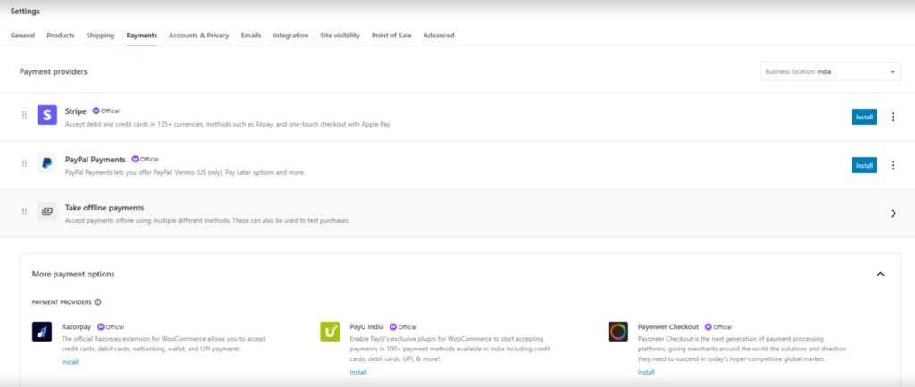 Flexible payments WooCommerce
