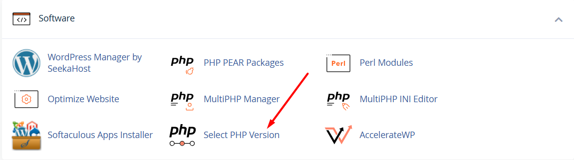 Select PHP Version - cPanel