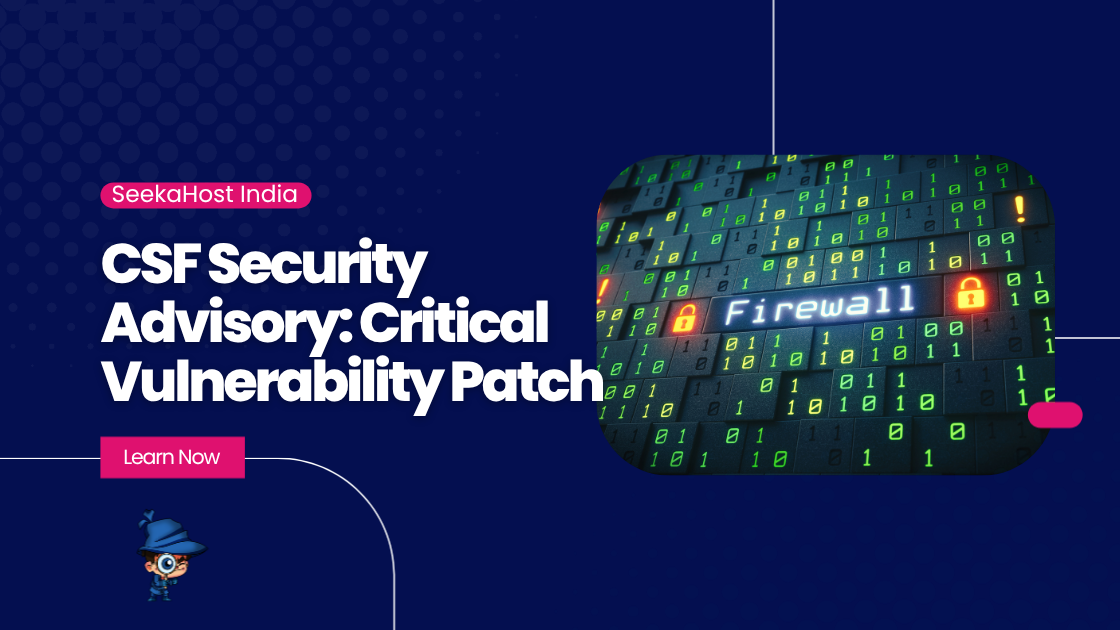 CSF Security Advisory Critical Vulnerability Patch